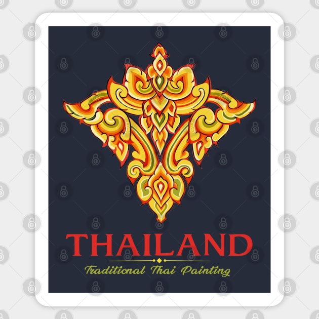 Traditional Thai Painting Sticker by KewaleeTee